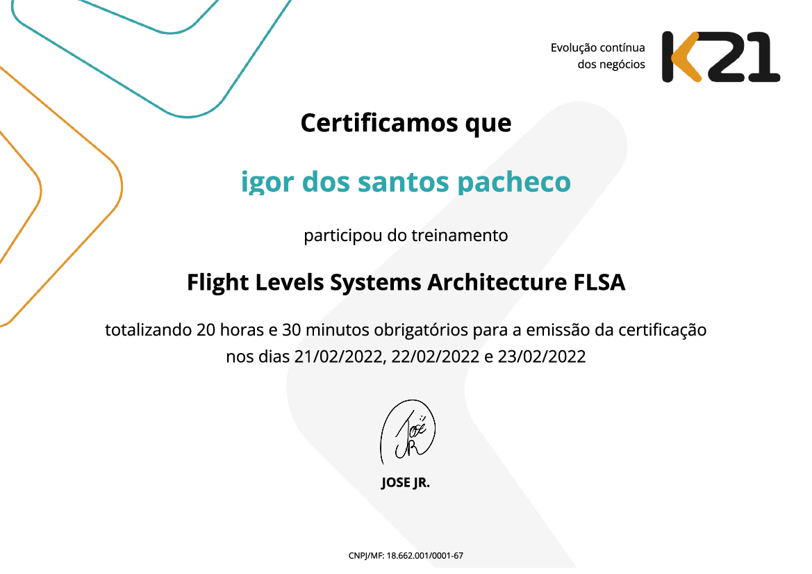 Certificado K21